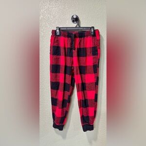 Old Navy Red and Black Plaid Pants